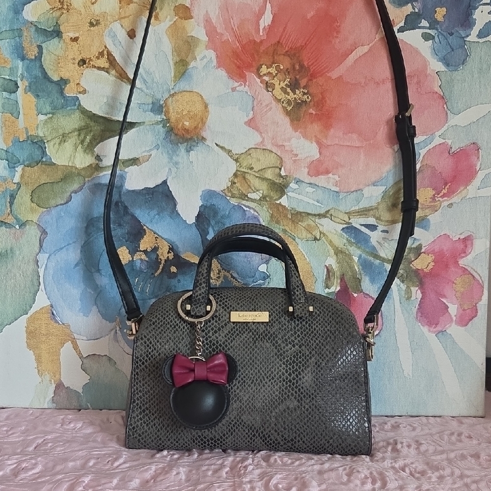 Kate Spade Mini Mira Snake Print Leather 2 Way Bag/ Kate Spade Minnie Key Chain